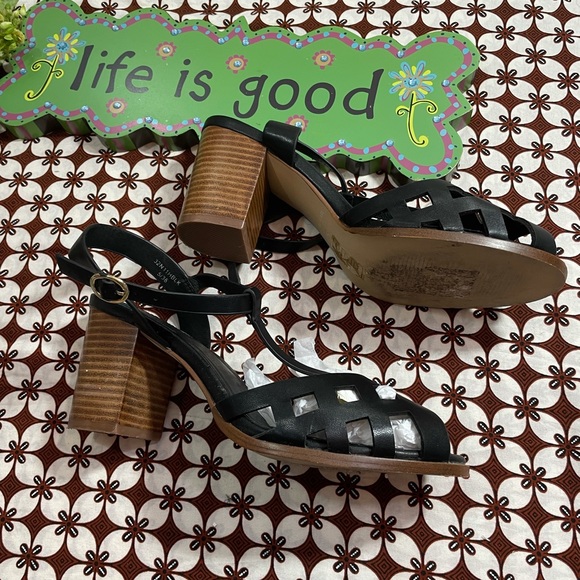 Leather Block heel shoes - Picture 4 of 12